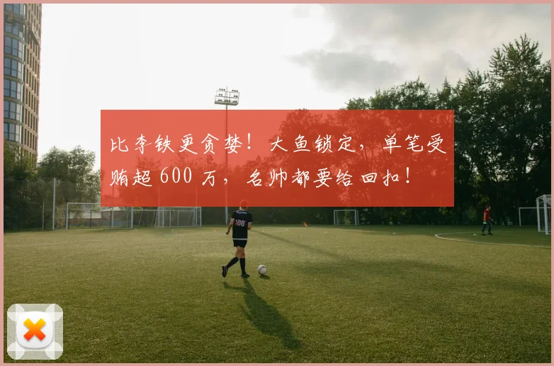 比李铁更贪婪！大鱼锁定，单笔受贿超 600 万，名帅都要给回扣！