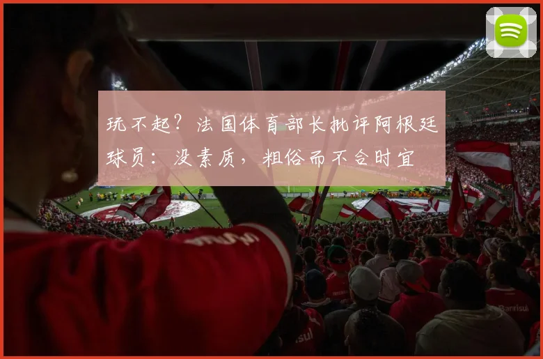 玩不起？法国体育部长批评阿根廷球员：没素质，粗俗而不合时宜
